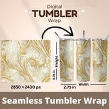 Gold Floral Tumbler Design, Digital Download, Watercolor Flower Backgrounds, Floral Junk Journal Pages, Printable Tumbler png thumbnail 7