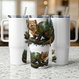 American Marten 40oz Tumbler Wrap Design | Forest Animal Sublimation PNG | Naturecore Digital Download for Tumbler Makers thumbnail 5