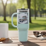 Grand Wagoneer Tumbler, Christmas Tree, Waggy Car, Holiday Gift, SUV, Retro, Winter Scene, Cars at Petralla Shop thumbnail 4
