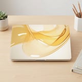 Golden Fluid Swirl MacBook Case thumbnail 3