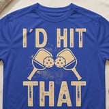 Pickleball Sport-Tek Performance Tee, I'd Hit That, Athletic Humor Open Play Pickleball Court Apparel thumbnail 7