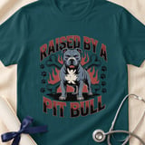 Raised By A Pit Bull Tee | Pit Bull Lover Shirt | Pittie Apparel | Bully Breed Gift thumbnail 16