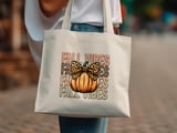 Fall Vibes Pumpkin Bow Tote Bag thumbnail 11