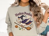 Honkus Ponkus T-Shirt, Funny Goose Witch Shirt, Halloween Tee, Spooky Season Apparel, Witch Goose on Broomstick, Halloween Gift thumbnail 5