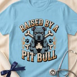 Raised By A Pit Bull Tee | Pit Bull Lover Shirt | Pittie Shirt | Bully Breed Apparel thumbnail 5