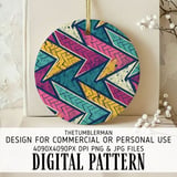 Digital Geometric Pattern, Digital Fabric Pattern, Grunge Pattern, Triangle Pattern, Arrows Pattern, Digital Bundle Pattern thumbnail 3