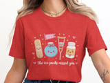 School Nurse Welcome Back T-Shirt: Ice Pack, Bandage, Crutch, Pill Bottle thumbnail 6