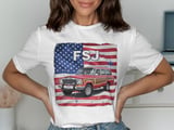 Grand Wagoneer T-Shirt, FSJ Car, American Flag Tee, Classic Car Shirt, Off Road Vehicle Apparel, Patriotic Graphic Design thumbnail 5