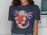 Cute Axolotl Heart Graphic T-Shirt thumbnail 9