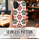 Digital Bundle Pattern, Valentine Paw Prints, Dog Paw, Seamless Pattern, Digital Paper, Fabric Design, Valentine Pattern, Digital Download thumbnail 6