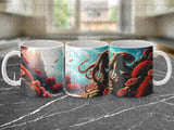 Octopus Mug Sublimation Wrap, Deep Sea Fantasy Marine Life 11oz 15oz Mug Digital Design for Ocean Lovers Gift thumbnail 11
