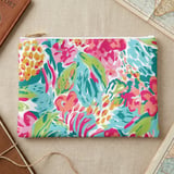 Vibrant Tropical Floral Laptop Sleeve, Preppy Bright Flower Accessory Pouch, Colorful Botanical Tablet Case Gift thumbnail 13