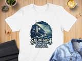 Sailing Ghost Lighthouse Crewneck Sweatshirts Nautical Phantom Ship Night Ocean Wave Graphic Print thumbnail 4