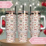 Digital Macarons Pattern, Bows, Teacups Digital, Floral Seamless Repeat Pattern, Bundle Commercial Use, Fabric Digital Pattern thumbnail 10