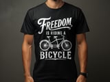 Freedom Is Riding a Bicycle | Tandem Bike T-Shirt thumbnail 1
