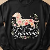 Floral Dachshund Grandma Tee thumbnail 5