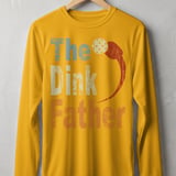 Pickleball Sport-Tek Long Sleeve Tee, The Dink Father, Lightweight Moisture Wicking Sun Shield Shirt thumbnail 3