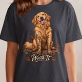 Muddy Golden Retriever Worth It Tee thumbnail 14