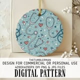 Charming Medical Doodle Digital Pattern Size Bundle Png thumbnail 3