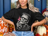 Gothic Monster Butterfly Shirt, Vintage Horror Graphic Tee thumbnail 5