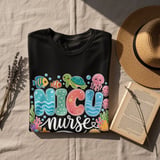 NICU Nurse T-Shirt: Neonatal Intensive Care Unit Ocean Sea Animals Tee thumbnail 9
