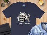 I Eat Cement absurd brain rot Cat Tee thumbnail 3