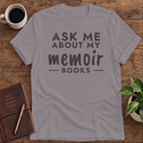 Ask Me About My Memoir Books Softstyle Tee thumbnail 1