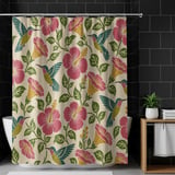Artisanal Hummingbird Bloom Shower Curtain thumbnail 10