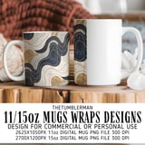 Abstract Wave Digital Pattern, Digital Bundle, Seamless Pattern, Modern Art Print, Geometric Printable Art, Background Texture, Digital thumbnail 4