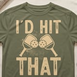 Pickleball Sport-Tek Performance Tee, I'd Hit That, Athletic Humor Open Play Pickleball Court Apparel thumbnail 4