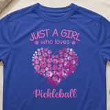 Pickleball Sport-Tek Performance Tee, Just a Girl Who Loves Pickleball, Court Apparel thumbnail 7