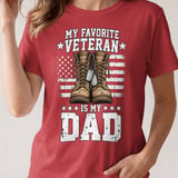 My Favorite Veteran Is My Dad T-Shirt thumbnail 1