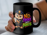 No Tricks Just Tickets Police Owl Mug thumbnail 11