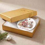 Black Santa Christmas Ornament, Tis The Season Holiday Decor, African American Santa and Snowman Keepsake, Cozy Xmas Tree Decoration Gift thumbnail 7