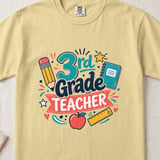 3rd Grade Teacher Shirt, Third Grade Team Crewneck Sweatshirt, Back To School Gift For Elementary Educator, Teacher Appreciation Tee thumbnail 6