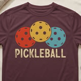 Pickleball Sport-Tek Performance Tee, Retro Distressed Pickleball Graphic, Breathable Open-Play Court Apparel thumbnail 2