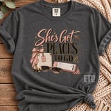 Shes Got Places To Go PNG Girls Trip Vacation Sublimation Design, Glam Jetsetter Travel Luggage Clipart, Pink Gold Boho Travel PNG thumbnail 6