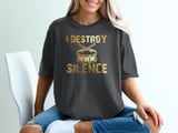 I Destroy Silence Percussion Graphic Tee thumbnail 1