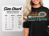 Pickleball Comfort Colors Shirt, Life Is Good Pickleball Makes It Better, Vintage Graphic Tee Shirt thumbnail 14