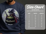 Swedish American Halloween Sweatshirt and T-shirts, Fika Freedom Witch Sweatshirt, Spooky Season, Swedish Witch, Ghost Sweatshirt, Halloween thumbnail 5
