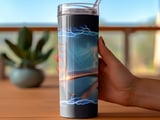 San Francisco 20oz Tumbler Wrap, Golden Gate Bridge, Lightning Storm Design, Full Wrap Seamless Tumbler, Unique Gift, San Francisco Souvenir thumbnail 3