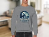 Sailing Ghost Lighthouse Crewneck Sweatshirts Nautical Phantom Ship Night Ocean Wave Graphic Print thumbnail 15