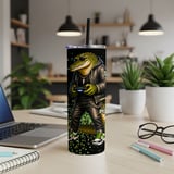 20oz Skinny Tumbler with Straw, Gamer Tumbler, Crocodile Gaming Cup, Video Game Gift for Boys and Teens thumbnail 7