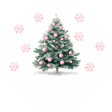 Pink Christmas Tree Ornament Digital thumbnail 3