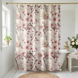 Blush Sakura Bloom Shower Curtain thumbnail 1