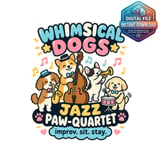 Whimsical Dogs Jazz Digital Mug Wrap thumbnail 2