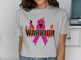 Cancer fighting t-shirt, Warrior Ribbon Tee, Pink Ribbon Support, Breast Cancer Awareness, Fundraiser Shirt, Cancer Survivor Gift, Flame thumbnail 5