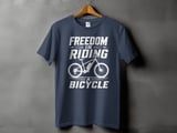 Freedom Is Riding a Bicycle | Electric Mountain Bike T-Shirt thumbnail 4