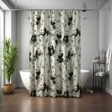 Whimsical Panda Grove Shower Curtain thumbnail 7