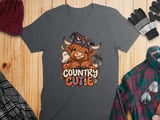 Country Cutie Highland Cow Tee thumbnail 1